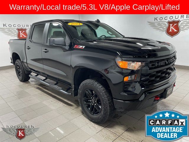 Black 2024 Chevrolet Silverado 1500 Pickup Truck Four-Wheel Drive Automatic