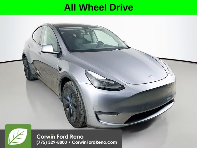 Silver 2024 Tesla Model Y SUV / Crossover All-Wheel Drive 1-Speed Automatic