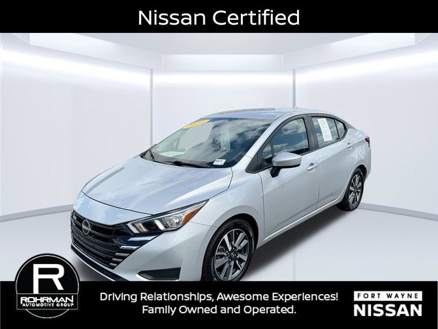 Brilliant Silver Metallic 2024 Nissan Versa Sedan Front-Wheel Drive Continuously Variable Transmission