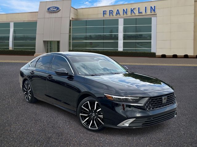 Crystal Black 2025 Honda Accord Hybrid Sedan Front-Wheel Drive Continuously Variable Transmission