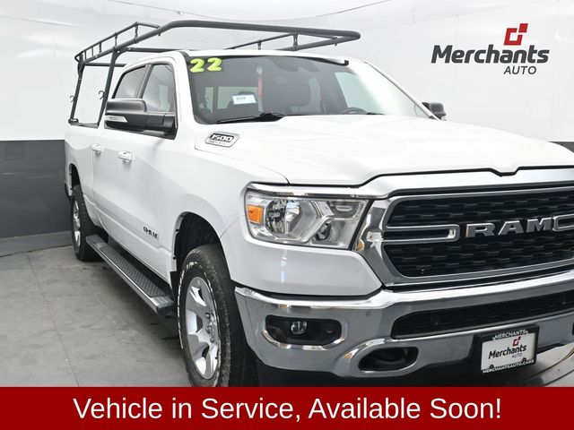 Bright White Clearcoat 2022 RAM 1500 Pickup Truck Four-Wheel Drive 8-Speed Automatic