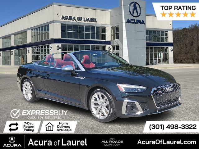 Mythos Black Metallic/Black Roof 2021 Audi S5 Convertible All-Wheel Drive 8-Speed Automatic