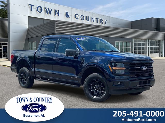 Atlas Blue Metallic 2024 Ford F-150 XLT SuperCrew 4WD Pickup Truck Four-Wheel Drive Automatic