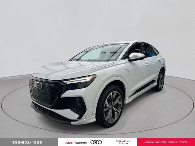 Glacier White Metallic 2023 Audi Q4 e-tron Sportback Sedan All-Wheel Drive Automatic