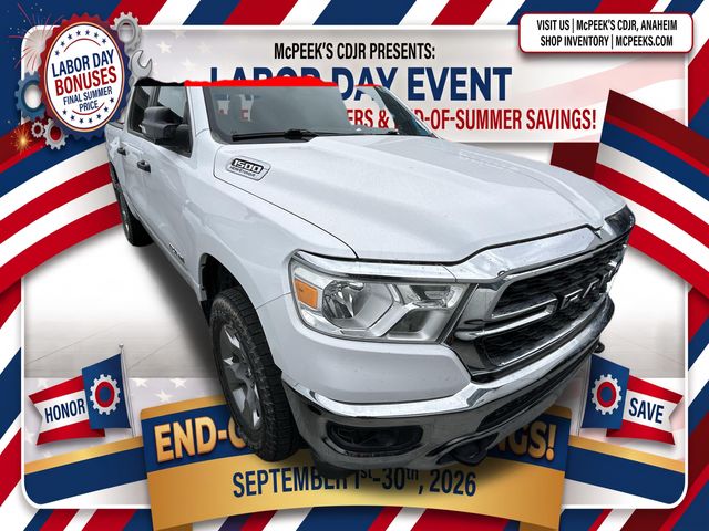 Bright White Clearcoat 2023 RAM 1500 Pickup Truck Four-Wheel Drive 8-Speed Automatic