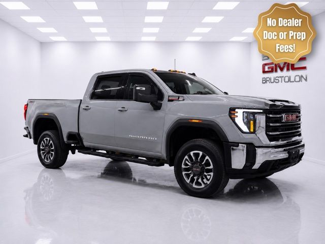 Thunderstorm Gray 2024 GMC Sierra 3500HD SLE Crew Cab 4WD Pickup Truck Four-Wheel Drive Automatic
