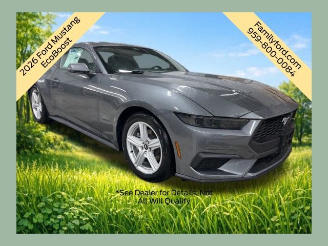Carbonized Gray Metallic 2026 Ford Mustang EcoBoost Fastback RWD Coupe Rear-Wheel Drive Automatic