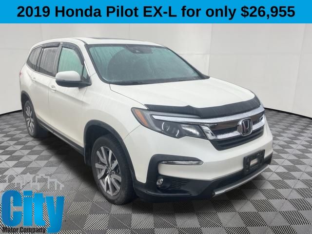 White Diamond Pearl 2019 Honda Pilot EX-L AWD SUV / Crossover All-Wheel Drive 6-Speed Automatic