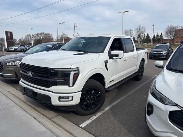 White Metallic 2025 Ford F-150 Platinum SuperCrew 4WD Pickup Truck Four-Wheel Drive Automatic