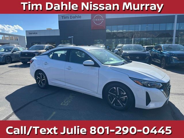 White (Fresh Powder) 2024 Nissan Sentra Sedan Front-Wheel Drive Continuously Variable Transmission