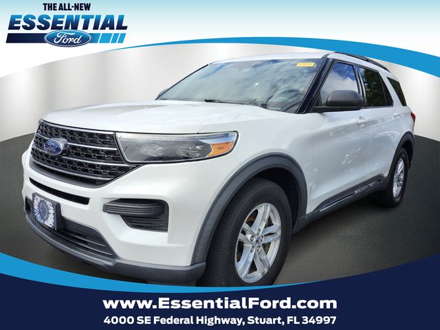 White Metallic 2020 Ford Explorer XLT RWD SUV / Crossover Rear-Wheel Drive Automatic
