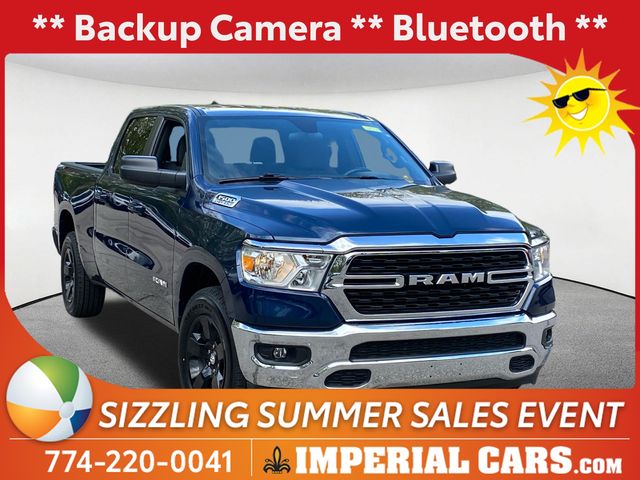 Patriot Blue Pearlcoat 2022 RAM 1500 Pickup Truck Four-Wheel Drive 8-Speed Automatic
