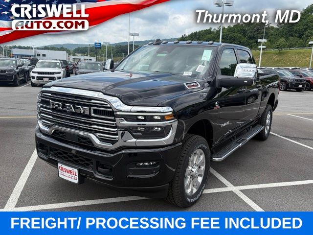 Diamond Black Crystal Pearlcoat 2026 RAM 2500 Laramie Crew Cab 4WD Pickup Truck Four-Wheel Drive 8-Speed Automatic