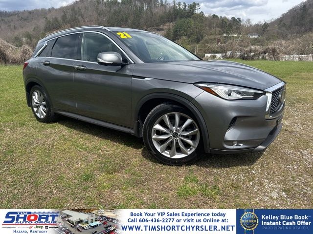 Gray (Graphite Shadow) 2021 INFINITI QX50 Essential AWD SUV / Crossover All-Wheel Drive Continuously Variable Transmission