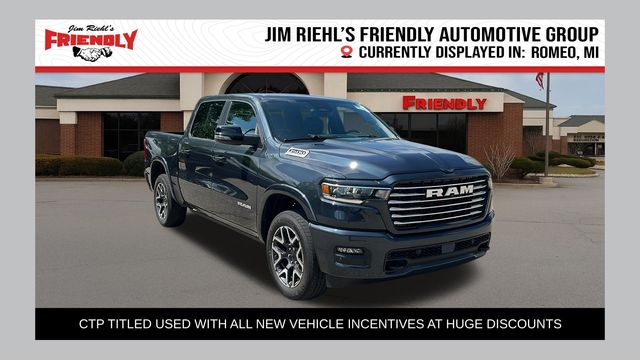 Forged Blue Metallic 2026 RAM 1500 Pickup Truck Four-Wheel Drive 8-Speed Automatic