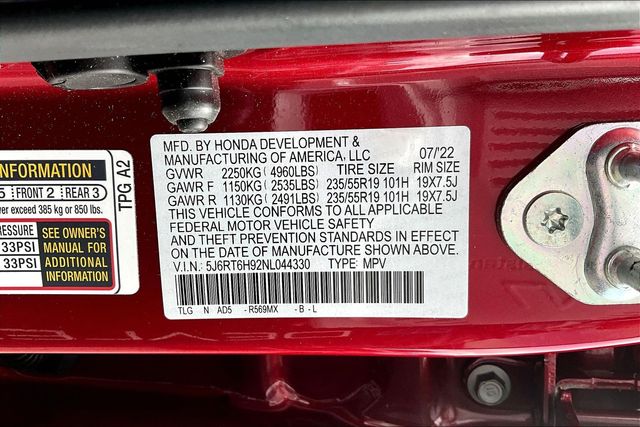 Used 2022 Honda CR-V Hybrid Touring 4D Sport Utility