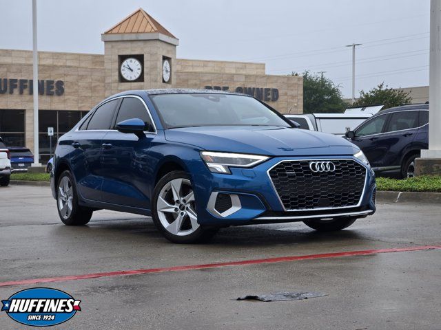 Atoll Blue Metallic 2023 Audi A3 40 TFSI quattro Premium Plus AWD Sedan All-Wheel Drive 7-Speed Automatic