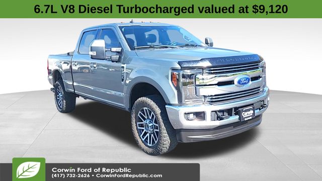 Silver Spruce 2019 Ford F-250 Super Duty Lariat Crew Cab 4WD Pickup Truck Four-Wheel Drive 6-Speed Automatic