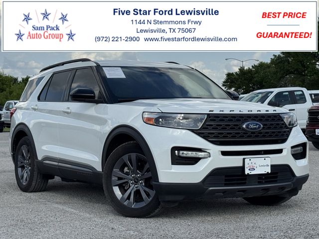White Metallic 2022 Ford Explorer XLT RWD SUV / Crossover Rear-Wheel Drive Automatic