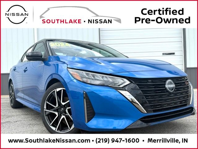 Electric Blue Metallic/Super Black 2024 Nissan Sentra SR FWD Sedan Front-Wheel Drive Continuously Variable Transmission