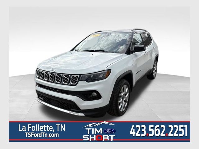 Bright White Clearcoat 2025 Jeep Compass Limited 4WD SUV / Crossover Four-Wheel Drive 8-Speed Automatic