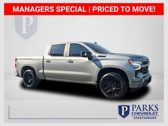 Sterling Gray Metallic 2024 Chevrolet Silverado 1500 RST Crew Cab 4WD Pickup Truck Four-Wheel Drive Automatic