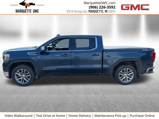 Pacific Blue Metallic 2019 GMC Sierra 1500 SLE Crew Cab 4WD Pickup Truck Four-Wheel Drive 8-Speed Automatic