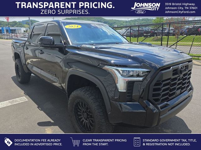 Midnight Black Metallic 2024 Toyota Tundra Hybrid Limited HV CrewMax Cab 4WD Pickup Truck Four-Wheel Drive Automatic