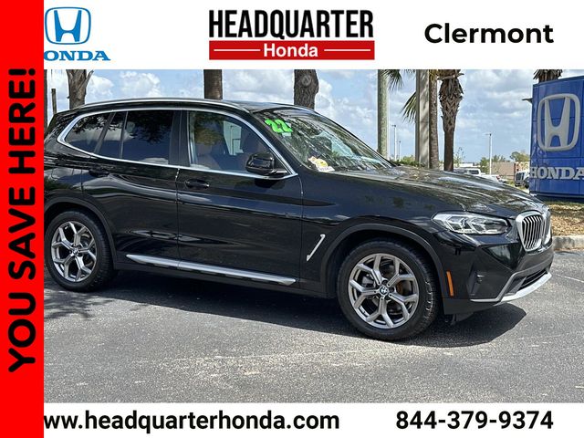 Jet Black 2022 BMW X3 sDrive30i RWD SUV / Crossover Rear-Wheel Drive 8-Speed Automatic