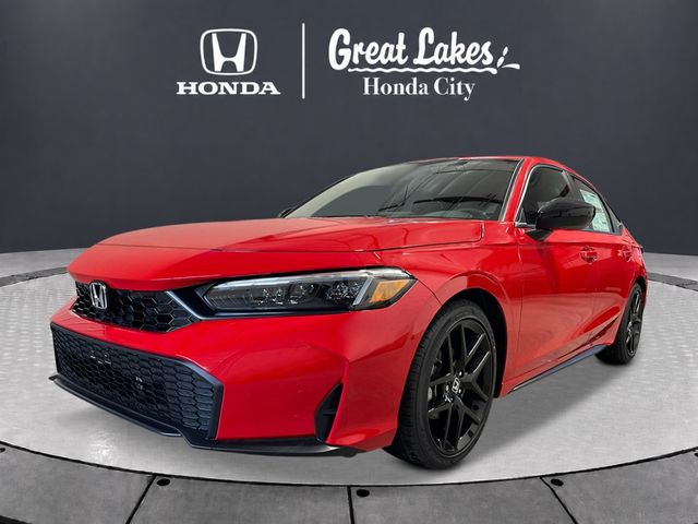 Red 2026 Honda Civic Hatchback Hatchback Front-Wheel Drive Continuously Variable Transmission