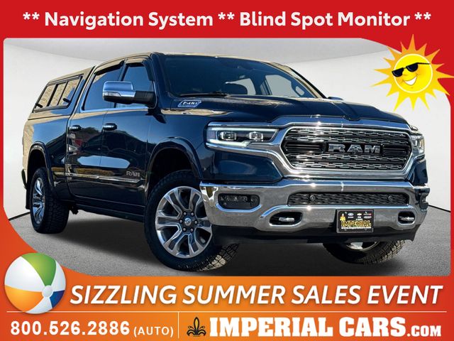 Patriot Blue Pearlcoat 2022 RAM 1500 Limited Crew Cab 4WD Pickup Truck Four-Wheel Drive 8-Speed Automatic