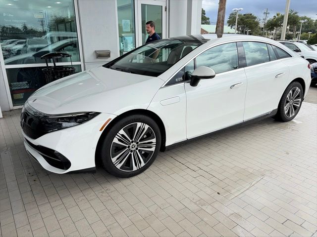 Polar White 2023 Mercedes-Benz EQS Sedan Rear-Wheel Drive 1-Speed Automatic