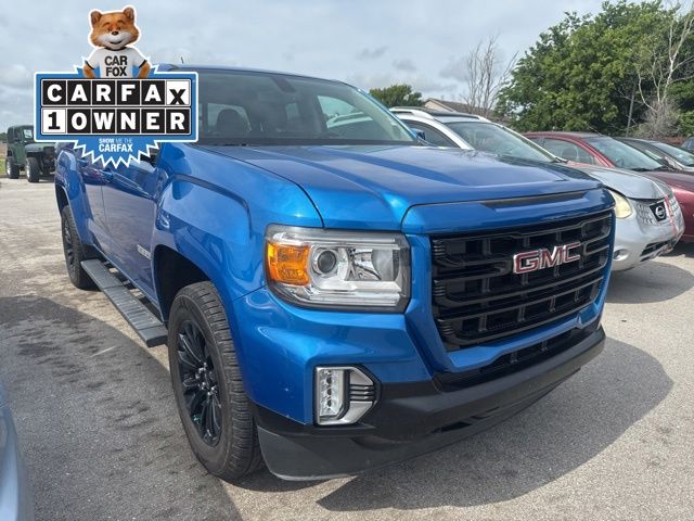 Dynamic Blue Metallic 2021 GMC Canyon Elevation Crew Cab 4WD Pickup Truck Four-Wheel Drive 8-Speed Automatic