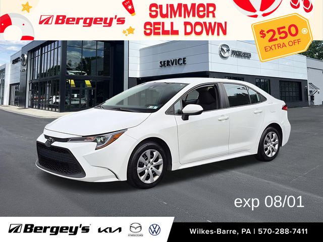 Super White 2021 Toyota Corolla Sedan Front-Wheel Drive Continuously Variable Transmission