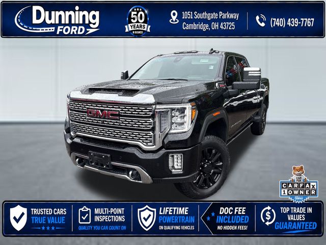 Black (Ebony Twilight Metallic) 2023 GMC Sierra 3500HD Denali Crew Cab 4WD Pickup Truck Four-Wheel Drive Automatic