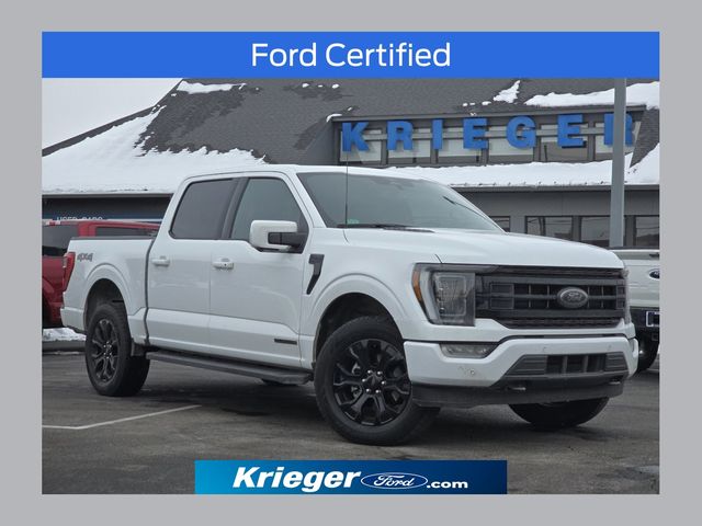 Oxford White 2023 Ford F-150 Lariat SuperCrew 4WD Pickup Truck Four-Wheel Drive Automatic