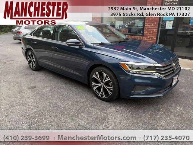 Tourmaline Blue Metallic 2021 Volkswagen Passat Sedan Front-Wheel Drive 6-Speed Automatic
