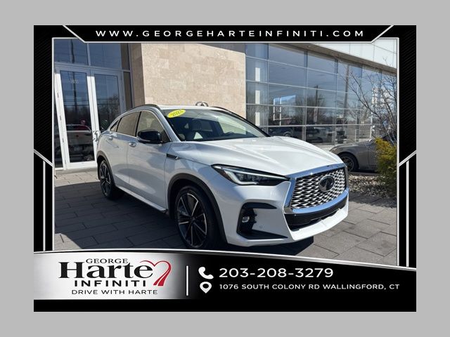 Radiant White 2023 INFINITI QX55 Essential AWD SUV / Crossover All-Wheel Drive Continuously Variable Transmission