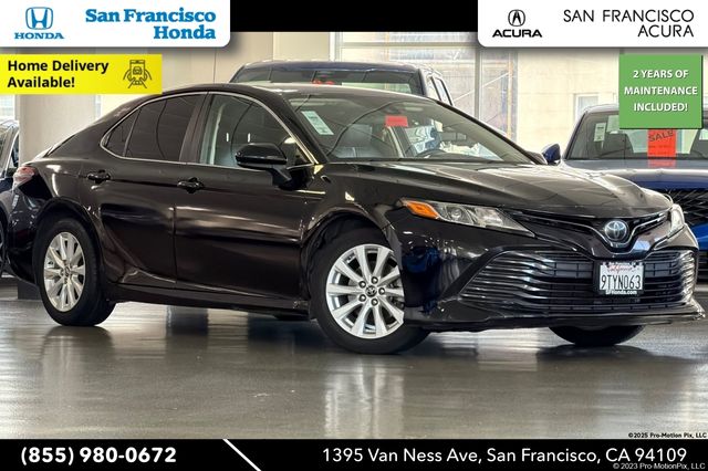 Midnight Black Metallic 2019 Toyota Camry LE FWD Sedan Front-Wheel Drive 8-Speed Automatic