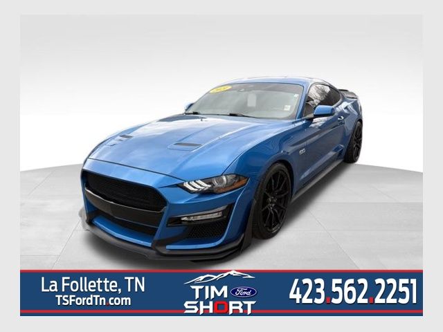 Blue 2021 Ford Mustang GT Premium Coupe RWD Coupe Rear-Wheel Drive 6-Speed Manual