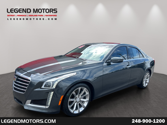 Phantom Gray Metallic 2018 Cadillac CTS 3.6L Luxury RWD Sedan Rear-Wheel Drive 8-Speed Automatic