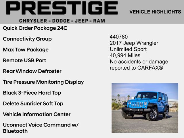 2017 Jeep Wrangler Unlimited Sport 2