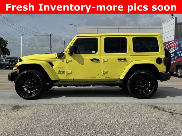 2023 Jeep Wrangler Sahara 4xe Yellow at DeMontrond Gulf Freeway