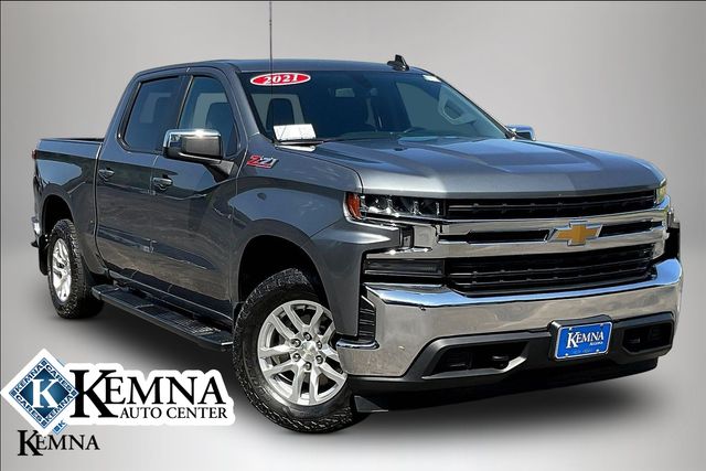 Gray (Satin Steel Metallic) 2021 Chevrolet Silverado 1500 Pickup Truck Four-Wheel Drive 8-Speed Automatic