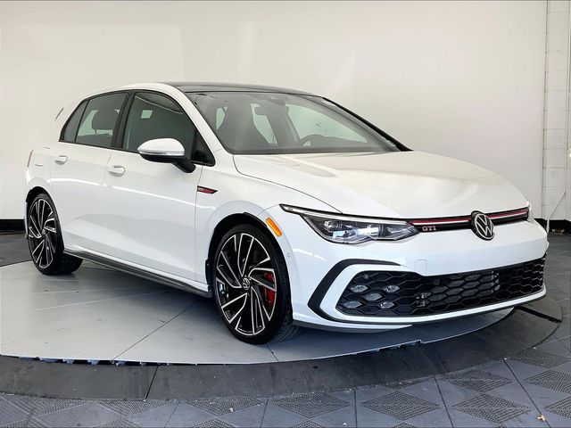 Opal White 2023 Volkswagen Golf GTI 2.0T Autobahn FWD Hatchback Front-Wheel Drive 6-Speed Manual