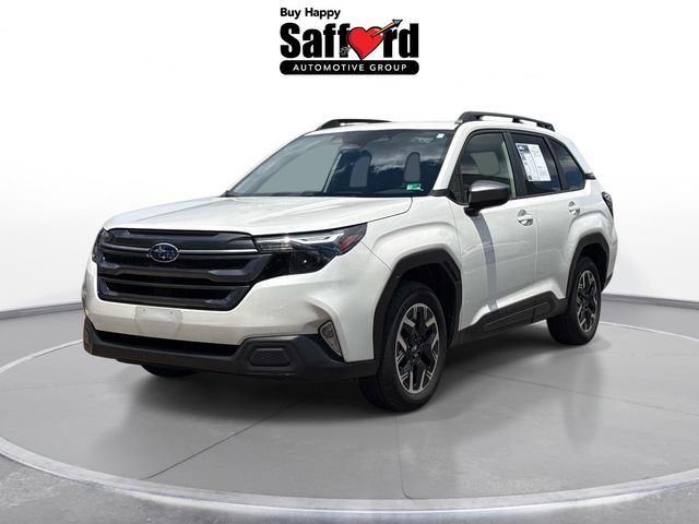 Crystal White Pearl 2025 Subaru Forester Premium Crossover AWD SUV / Crossover All-Wheel Drive Continuously Variable Transmission