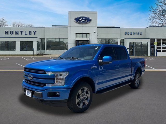 Blue 2020 Ford F-150 XL SuperCrew 4WD Pickup Truck Four-Wheel Drive Automatic