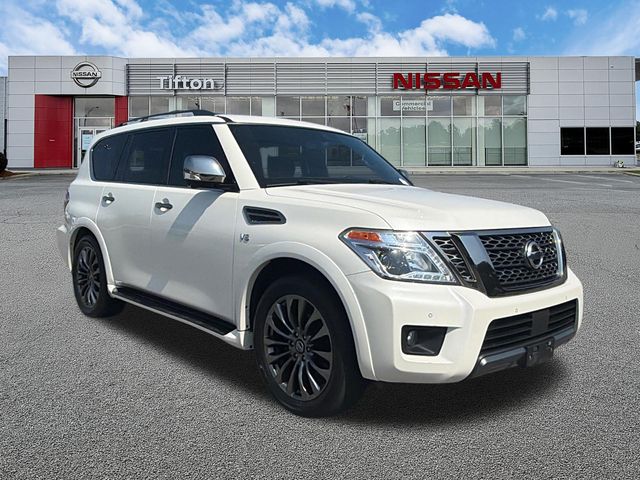 Pearl White 2020 Nissan Armada SUV / Crossover 4X2 7-Speed Automatic