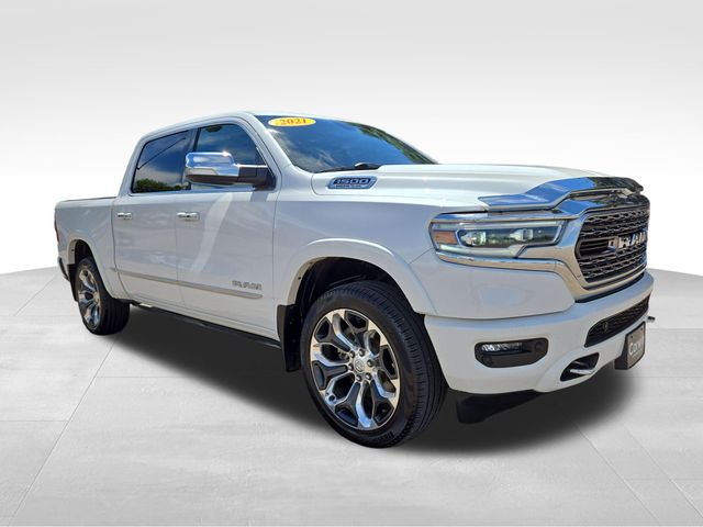 Ivory White Tri-Coat Pearlcoat 2021 RAM 1500 Pickup Truck Four-Wheel Drive 8-Speed Automatic