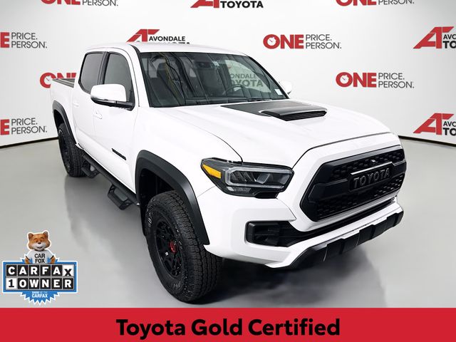 White 2022 Toyota Tacoma TRD Pro Double Cab 4WD Pickup Truck Four-Wheel Drive 6-Speed Automatic